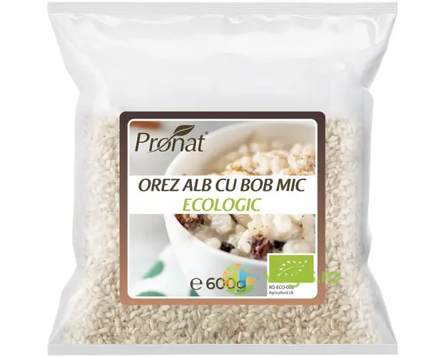 Orez Alb cu Bob Mic Ecologic/Bio 600g