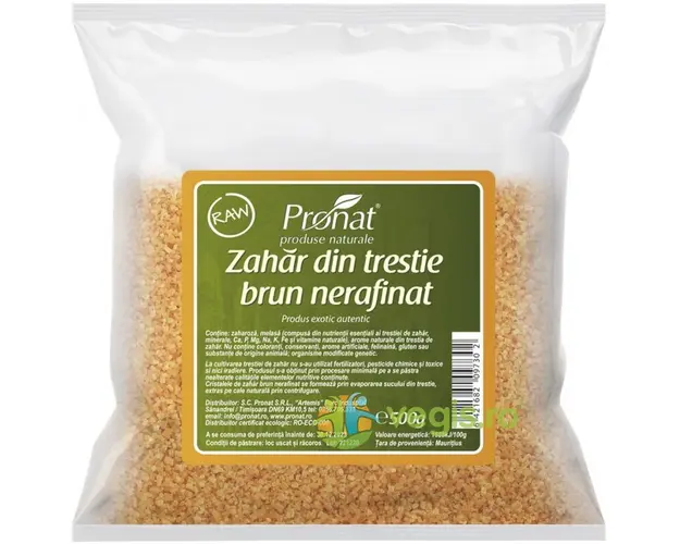 Zahar Brun din Trestie Nerafinat Raw 500g