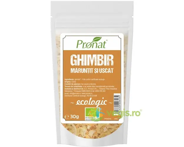 Ghimbir Maruntit si Uscat Ecologic/Bio 30g