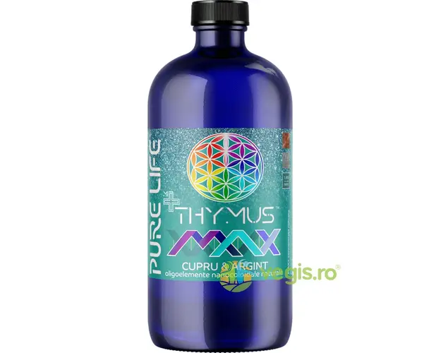 Cupru si Argint Nanocoloidal M+ THYMUS MAX 77ppm 480ml