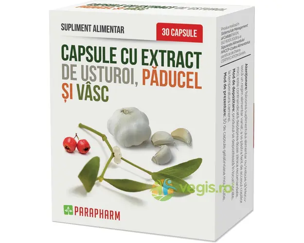 Capsule Cu Extract De Usturoi, Paducel, Vasc 30cps