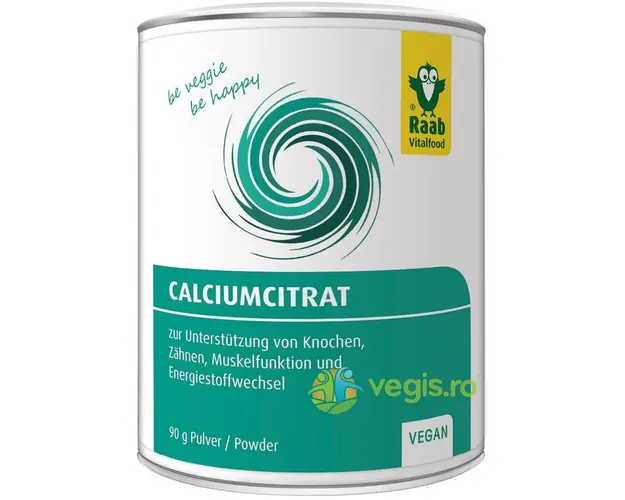 Citrat de Calciu Pulbere Vegana 90g