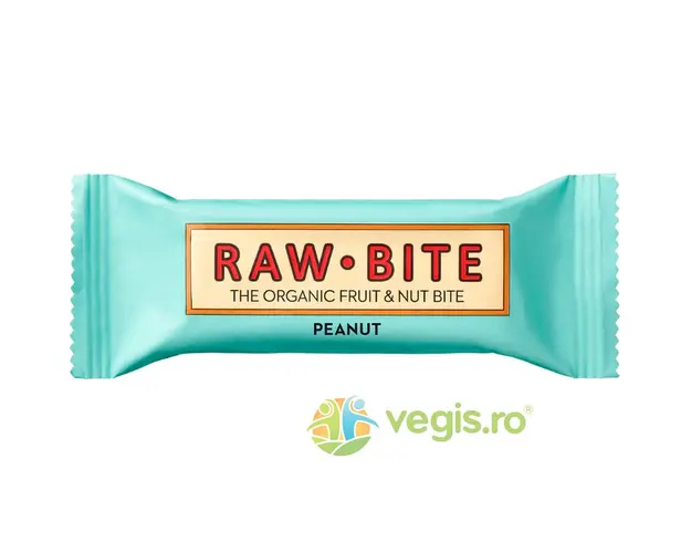 Baton Raw cu Arahide fara Zahar Adaugat si fara Gluten Ecologic/Bio 50g