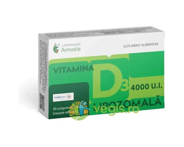 Vitamina D3 4000UI Lipozomala 40cpr