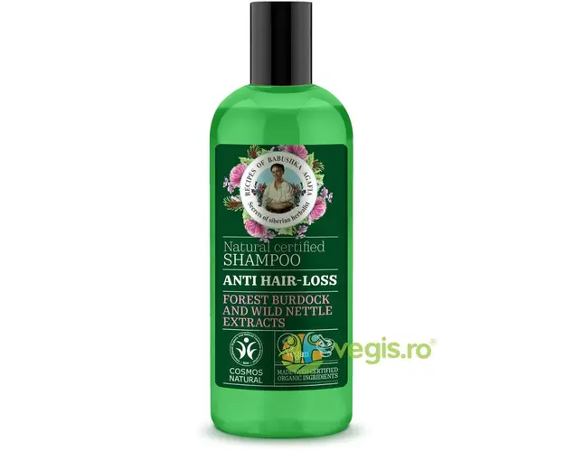 Sampon Natural Impotriva Caderii Parului cu Brusture de Padure si Urzica Salbatica 260ml