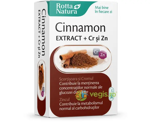 Extract de Scortisoara (Cinnamon) cu Zinc si Crom 30cps