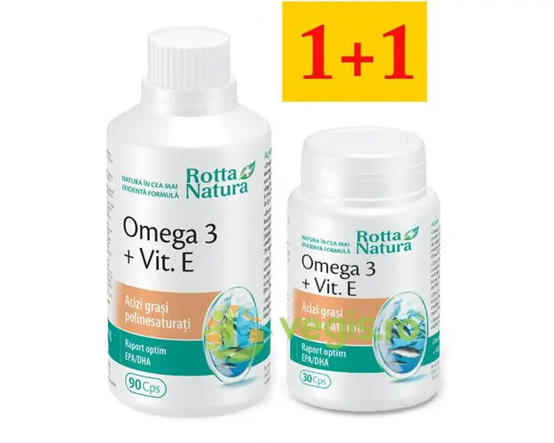 Omega 3 + Vitamina E 90cps+30cps