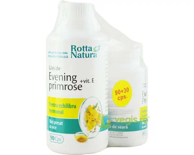 Pachet Evening Primrose + Vitamina E 90cps+30cps