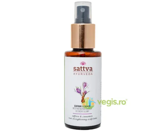 Tonic Ayurvedic pentru Intarirea Radacinii Parului cu Sofran si Scortisoara 100ml
