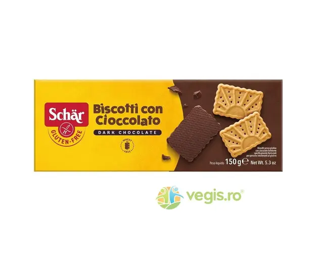 Biscuiti cu Ciocolata Neagra fara Gluten 150g