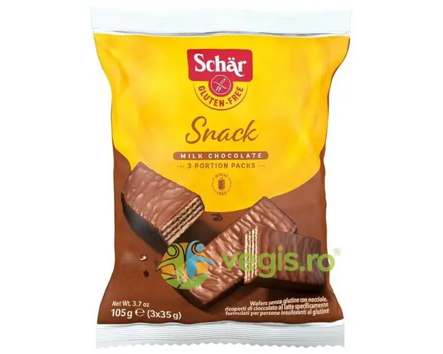 Napolitane fara Gluten Invelite in Ciocolata - Snack 105g