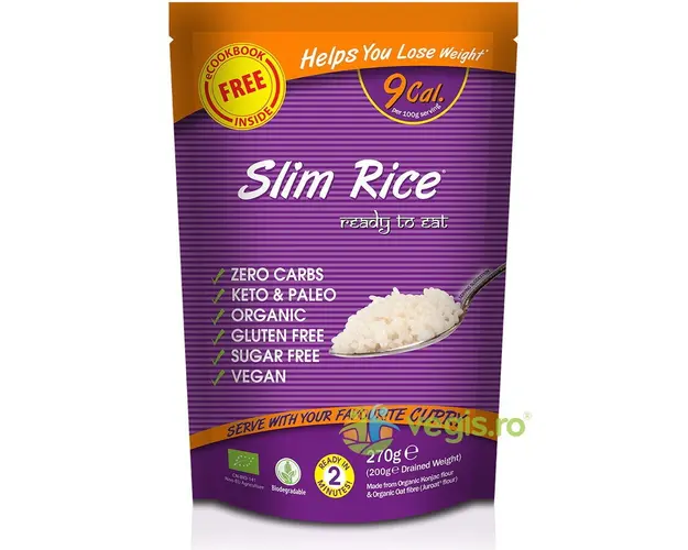 Paste sub Forma de Orez din Faina de Konjac fara Gluten Ecologice/Bio 270g
