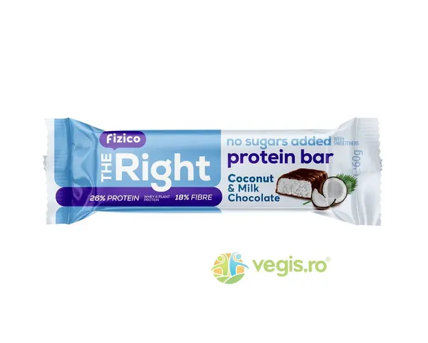 Baton Proteic cu Cocos Fizico The Right 60g
