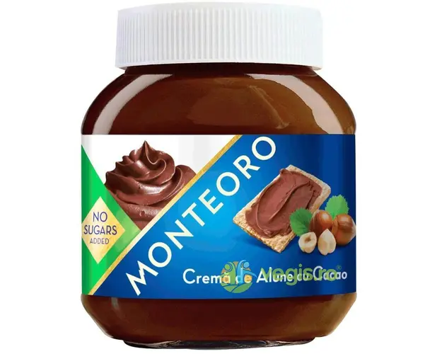 Crema De Alune Cu Cacao Monteoro Fara Zahar 350gr