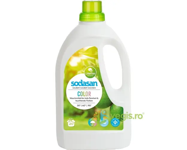 Detergent Lichid pentru Rufe Colorate cu Lime 1.5L