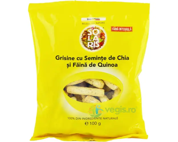 Grisine din Faina Integrala cu Seminte de Chia si Faina de Quinoa 100g