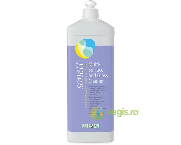 Solutie de Curatare pentru Sticla si Alte Suprafete Ecologic/Bio 1L