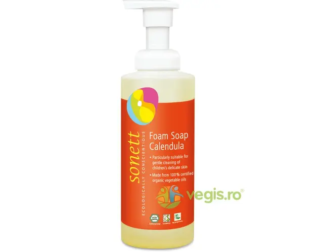 Sapun Lichid Spumant cu Galbenele pentru Copii Bio 200ml