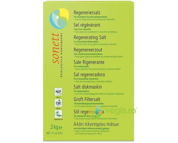 Sare Regeneranta pentru Masina de Spalat Vase Ecologica/Bio 2kg