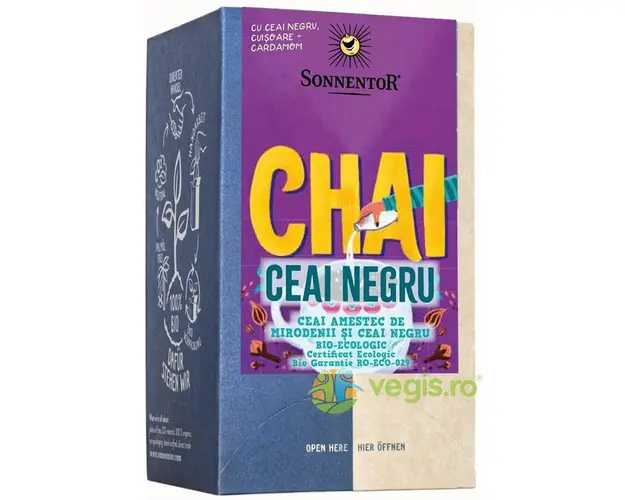 Ceai 'Chai' Negru si Amestec de Mirodenii Ecologic/Bio 18dz