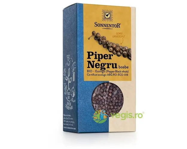 Piper Negru Boabe Ecologic/Bio 55g