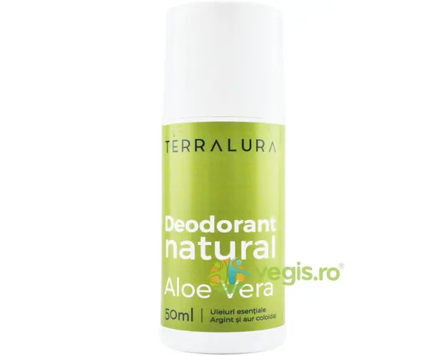 Deodorant Natural Roll-On cu Aloe Vera, Argint si Aur Coloidal 50ml