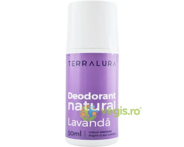 Deodorant Natural Roll-On cu Lavanda, Argint si Aur Coloidal 50ml