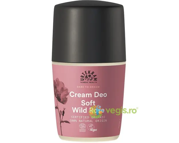 Deodorant Roll-On Crema Fina cu Trandafir Salbatic Bio 50ml