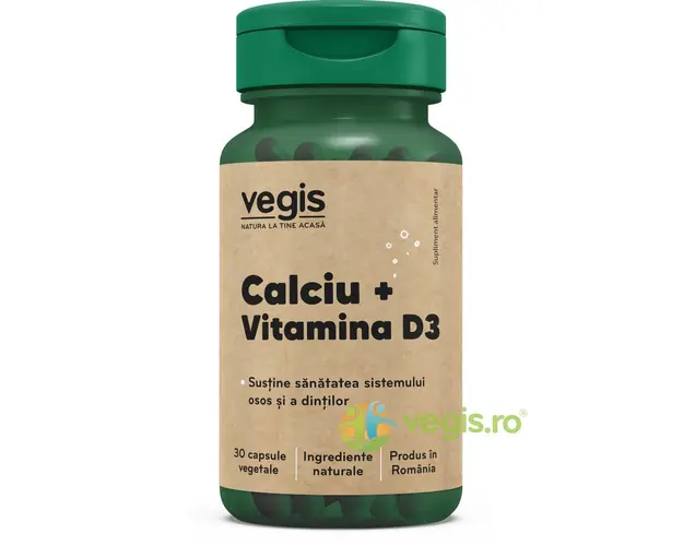 Calciu + Vitamina D3 30cps vegetale