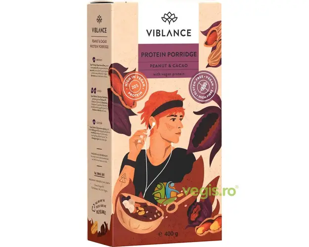 Super Terci Proteic cu Arahide si Cacao fara Gluten 400g