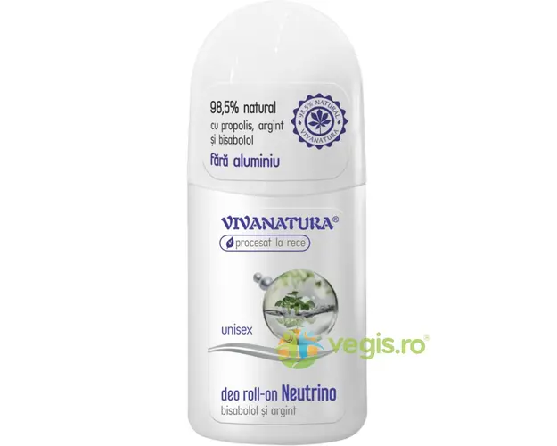 Deodorant Natural Roll-on Neutrino cu Bisabolol si Argint 50ml