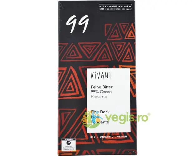 Ciocolata Neagra 99% Cacao Ecologica/Bio 80g