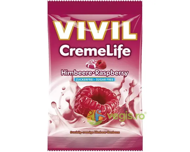 Bomboane Cremoase cu Zmeura fara Zahar 90g