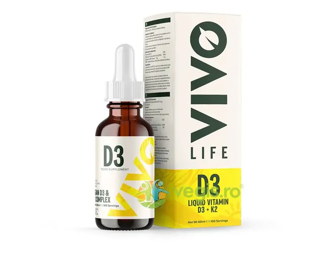 Vitamina D3 Lichida + K2 2000UI 50ml