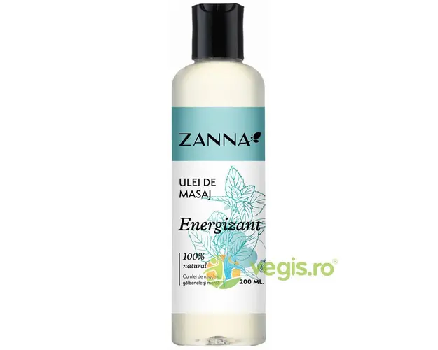 Ulei de Masaj Energizant cu Ulei de Migdale, Galbenele si Menta 200ml