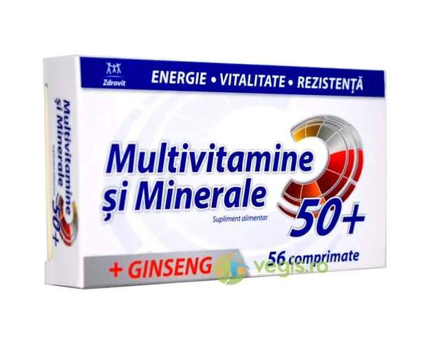 Multivitamine si Minerale + Ginseng 50+ 56cpr