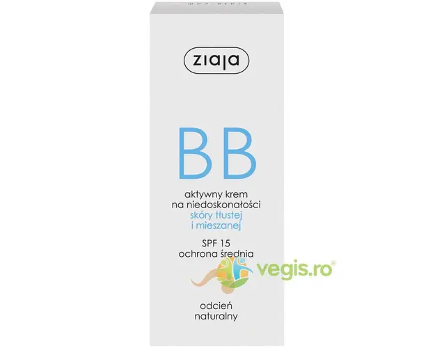 BB Cream Pentru Ten Gras Si Mixt SPF 15 - Natural 50ml