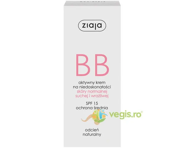 BB Cream Pentru Ten Normal, Uscat Si Sensibil SPF 15 - Natural 50ml