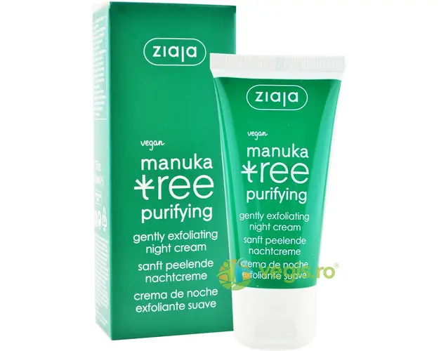 Crema de Noapte Exfolianta cu Extract din Frunze de Manuka 50ml