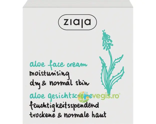 Crema Hidratanta De Zi Cu Extract De Aloe Vera Pentru Ten Normal Si Uscat 50ml
