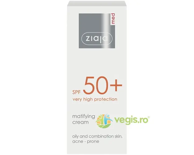 Crema Matifianta Fotoprotectoare pentru Ten Mixt SPF50 Ziaja Med 50ml