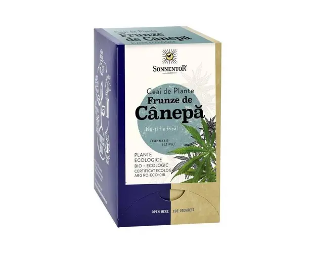 Ceai de frunze de Canepa, eco-bio, 18 plicuri, Sonnentor