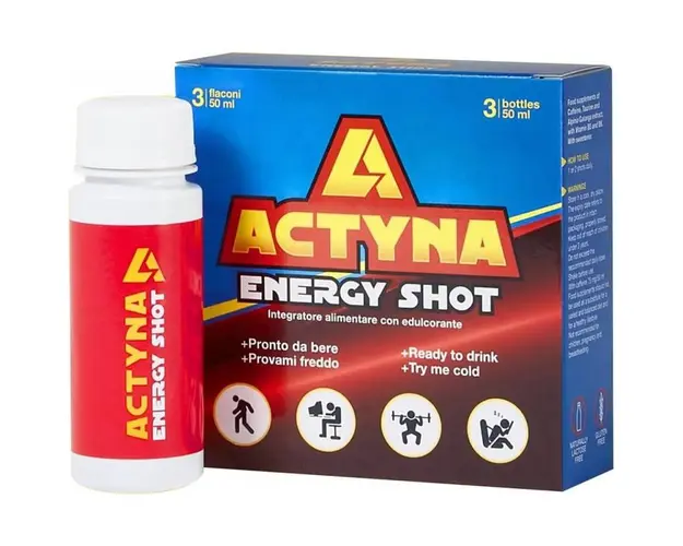 Actyva energy shot, Shot energizant, 3 x 50 ml, Agips Farmaceutici