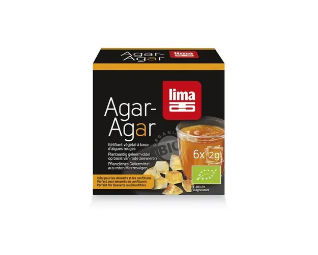 Agar agar pudra bio 6x2g - Lima