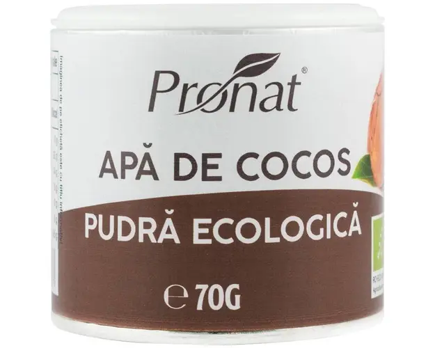 Apa de cocos pudra, eco-bio, 70 g, Pronat