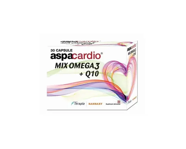 Aspacardio Mix Omega 3 si Q10, 30 capsule - Terapia