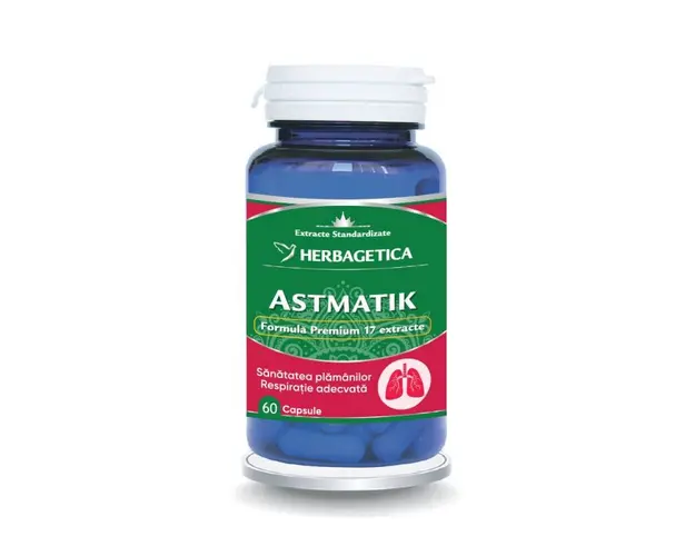 ASTMATIK, adjuvant in astm bronsic, 60 capsule, Herbagetica