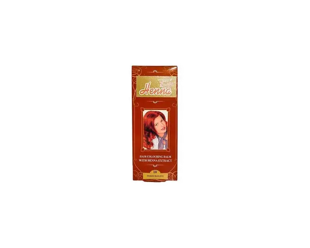 Balsam colorant pentru par nr. 10, nuanta rosu rodie, 75g - Henna