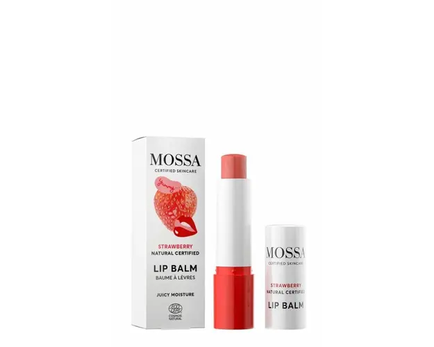 Balsam de buze cu capsuni, Juicy Moisture, 4g - Mossa