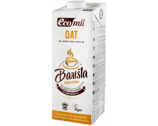 Barista, bautura vegetala bio de ovaz pentru cafea, 1L Ecomil
